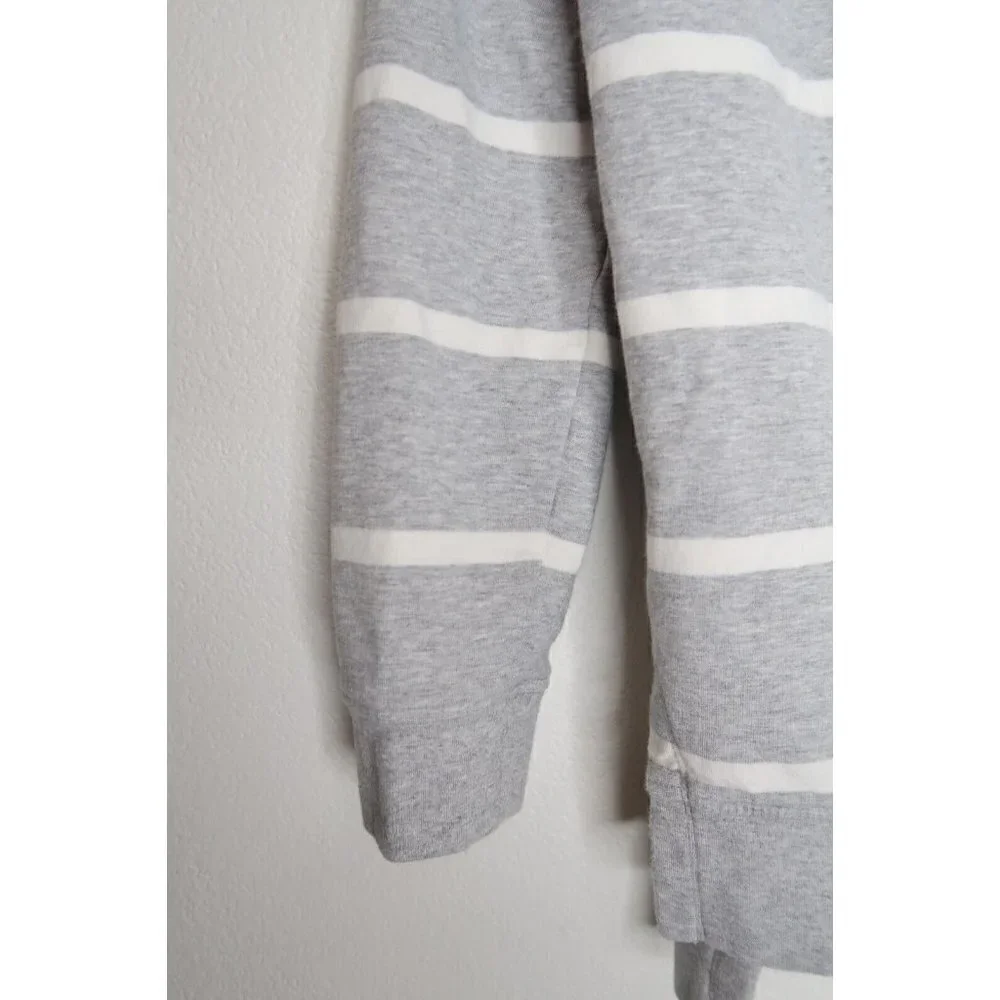 Goodthreads Sweater Heather Gray Open Stripe Long Sleeve Crew Neck Women's XS